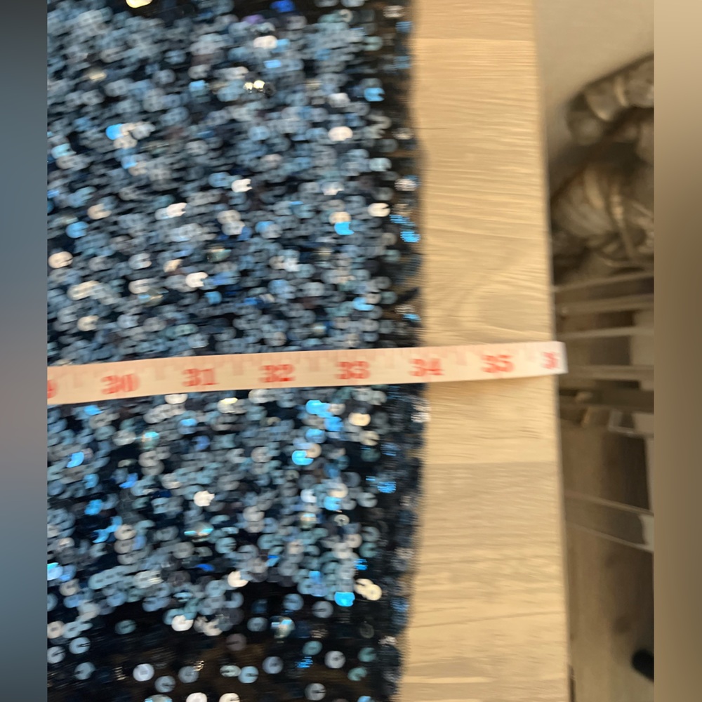 Blue Sequin Dress Size 4 - Picture 6 of 7